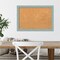 Cork Board, Sky Blue Rustic Wood Frame - Bulletin Board, Organization Board, Pin Board